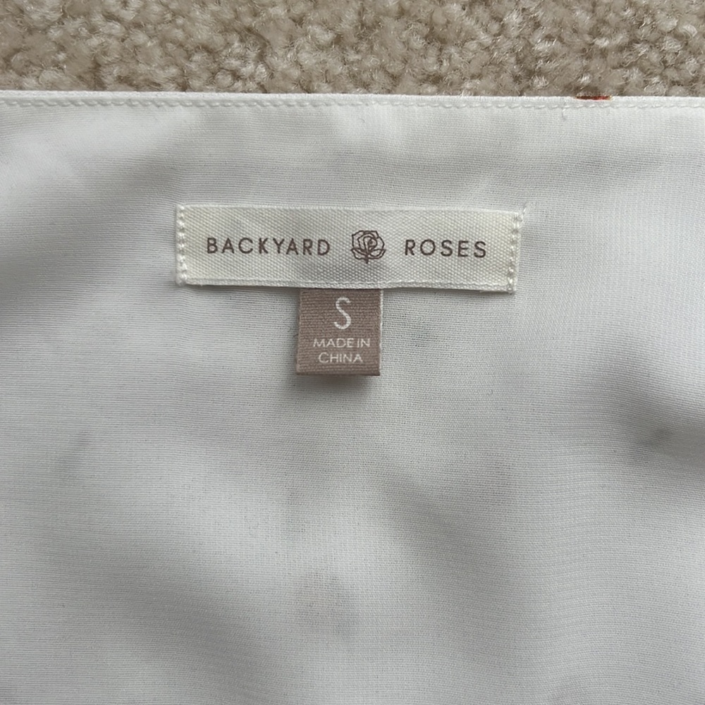 Backyard Roses by Tess Christine Alex Button Front Rose Top - Picture 3 of 15